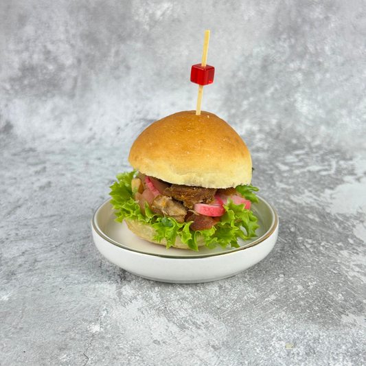x5 Mini burger z szarpaną wieprzowiną BBQ